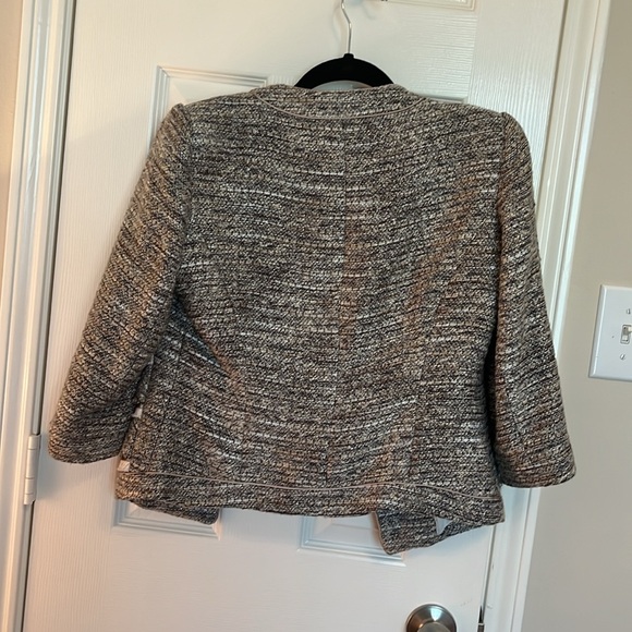 White House Black Market Tweed Fringe Crop Jacket - Picture 7 of 8